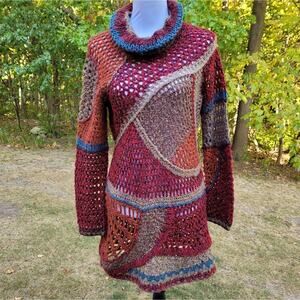 Mechant Seasonal Boho Crochet Dress or Tunic size S/M